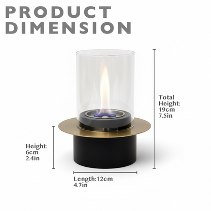 Table Top Bio Ethanol Fireplace Gold