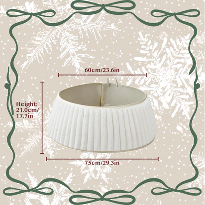 Stripe Plush Faux Fur Christmas Tree Collar Skirt