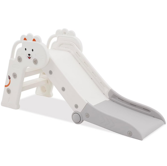 Foldable Indoor Slide for Toddler Grey and White
