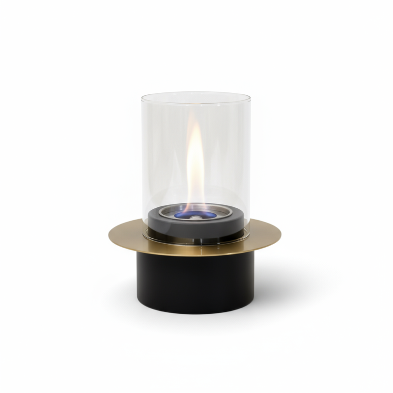 Table Top Bio Ethanol Fireplace Gold