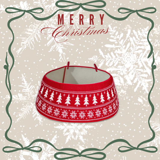 Red Knitted Christmas Tree Collar Skirt