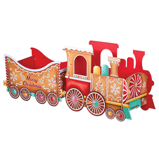 Gingerbread Christmas Train Gift Holder