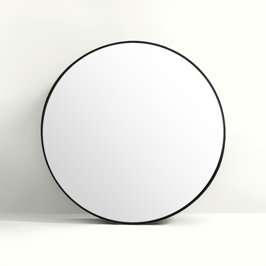 40/60/80cm Round Wall Mirror Black Nordic Style