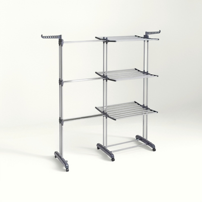 4 Tier Clothes Drying Rack Foldable Adjustable Clothes Airer