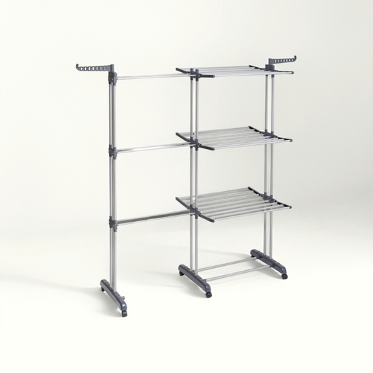 4 Tier Clothes Drying Rack Foldable Adjustable Clothes Airer