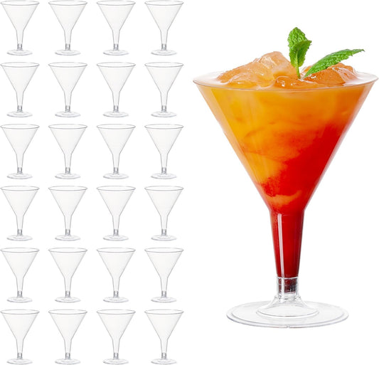 Reusable Plastic Martini Glasses 210ml
