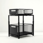 2-Tier Pull-Out Storage Rack for Kitchen Cabinet