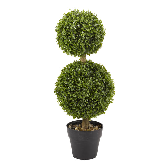 Duo Artificial Topiary Ball Tree