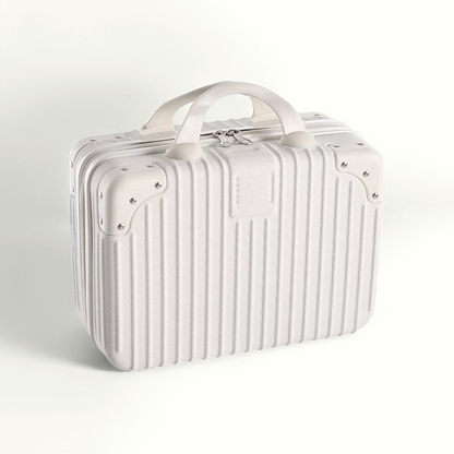 14-Inch Travel Cosmetic Case Makeup Carrying Organizer - White