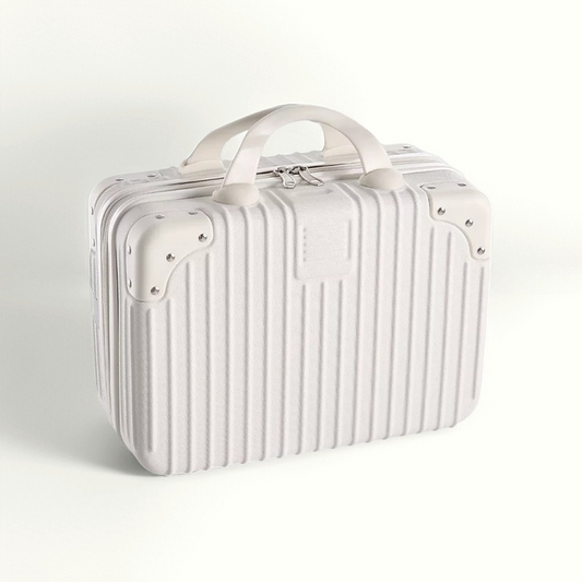 14-Inch Travel Cosmetic Case Makeup Carrying Organizer - White