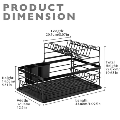 2-Tier Metal Dish Drainer