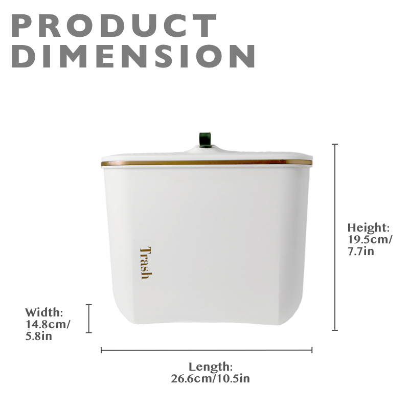 Hanging Waste Bin with Lid - Medium