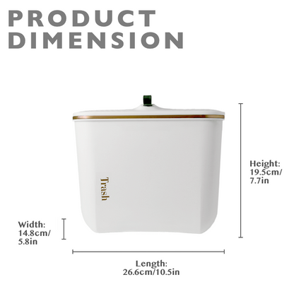 Hanging Waste Bin with Lid - Medium