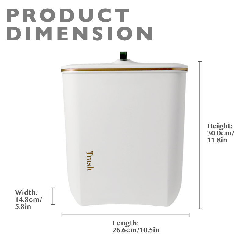 Hanging Waste Bin with Lid - Large