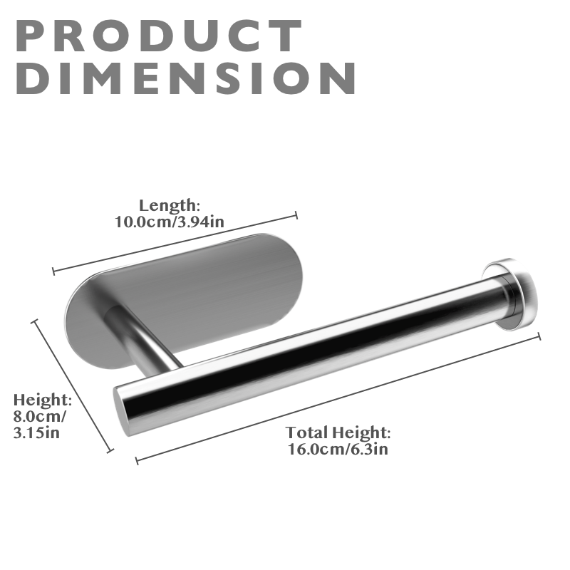 Self-Adhesive Toilet Paper Roll Holder for Bathroom