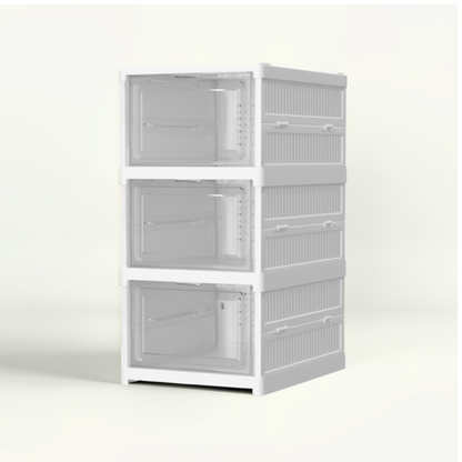 3-Tier Foldable Shoe Storage Box Unit