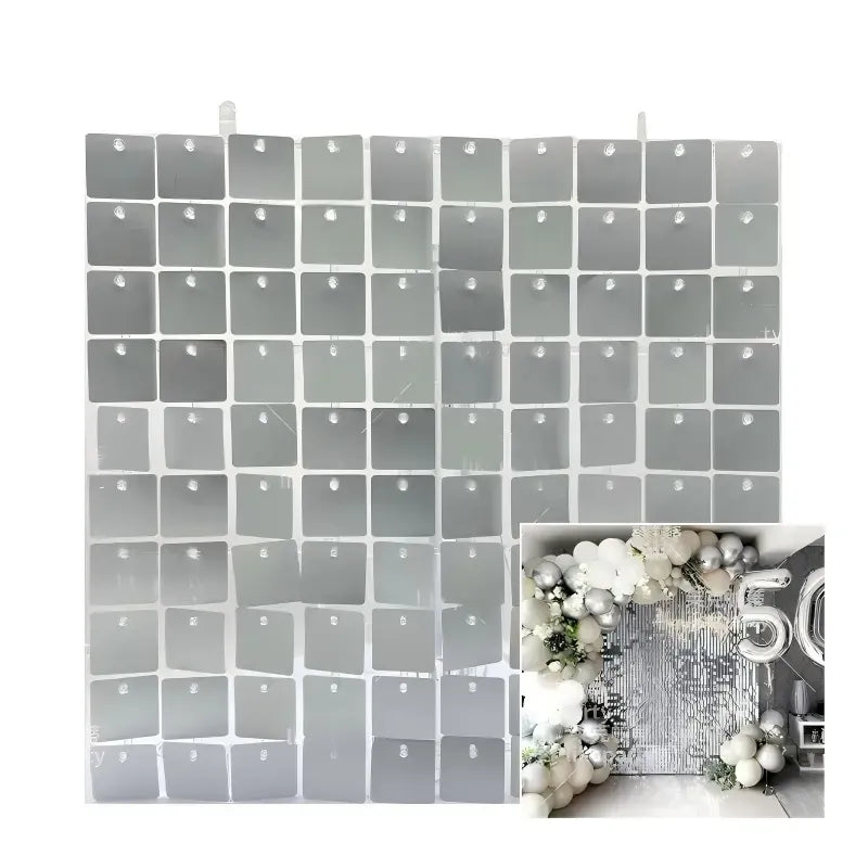 24/36 Sequin Backdrop Set - Silver