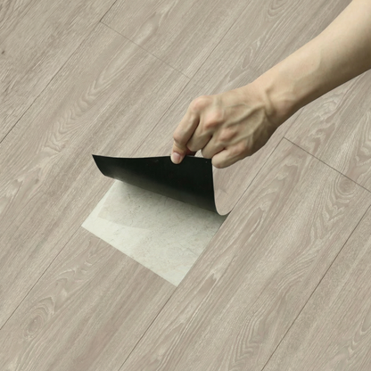 Rustic Wood Effect Woodgrain Self Adhesive Vinyl Plank PVC Flooring - Light Oak